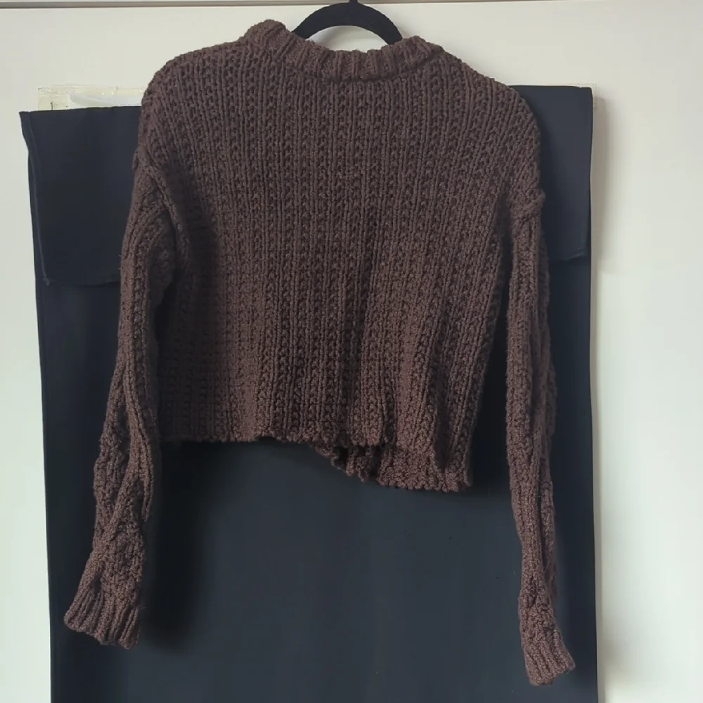 Free People Cable Knit Sweater in Rich Brown - Picture 3 of 5